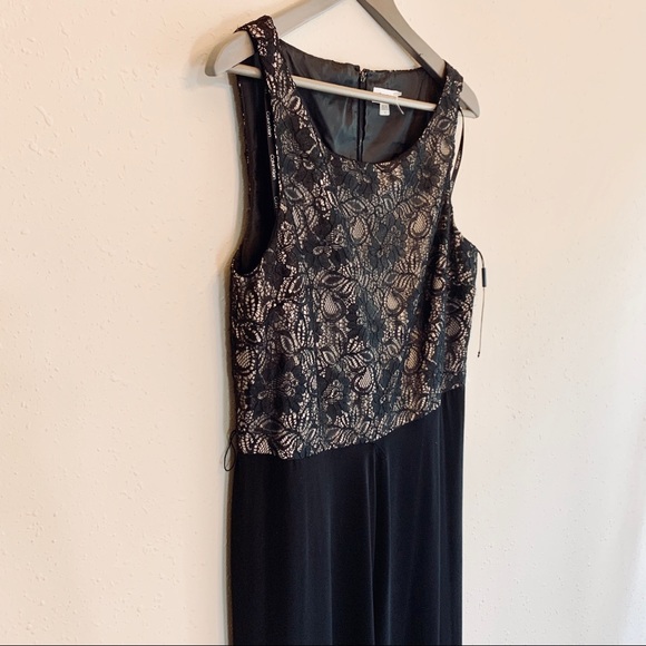 Calvin Klein Lace Top Black Women’s Sleeveless Jumpsuit/Sz:12/NWT - Picture 4 of 5